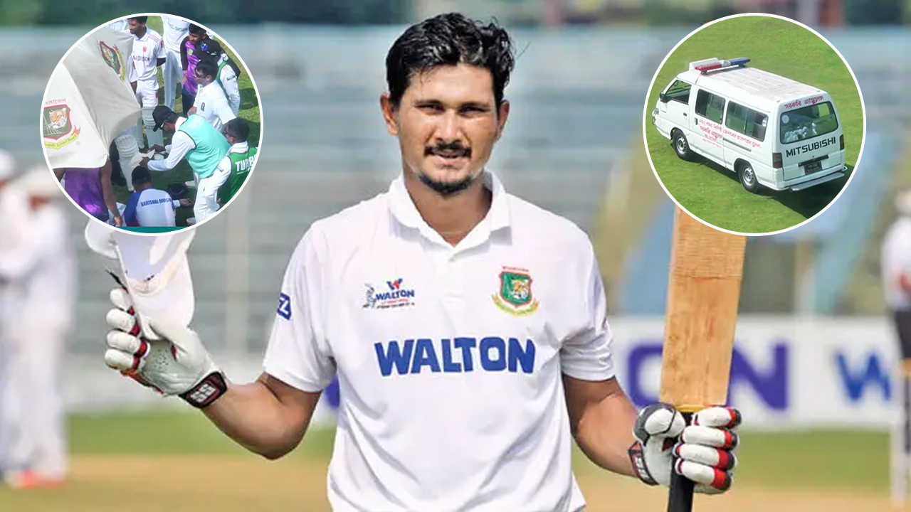 ম্যাচ চলাকালে মাটিতে লুটিয়ে পড়লেন বরিশালের ক্রিকেটার